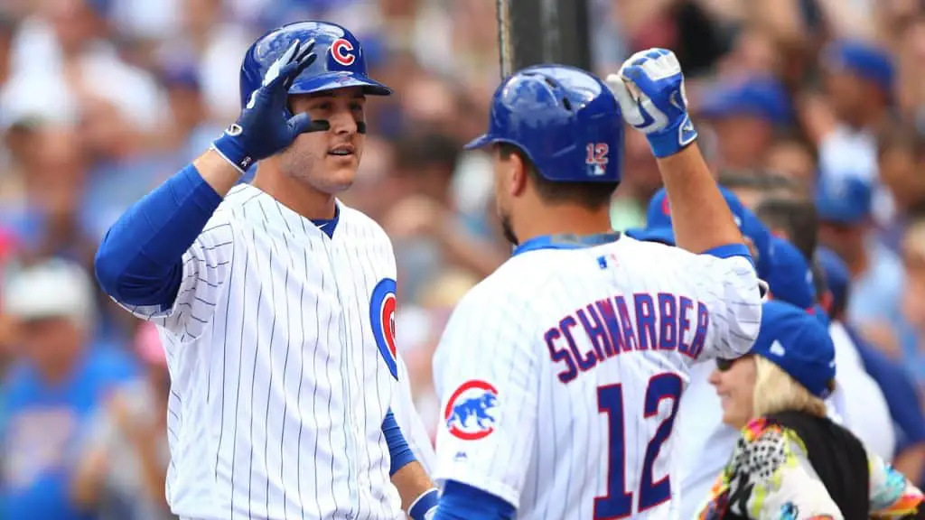 Chicago Cubs Anthony Rizzo and Kyle Schwarber