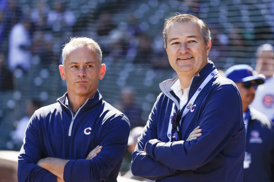 MLB: Cincinnati Reds at Chicago Cubs Jed Hoyer Tom Ricketts