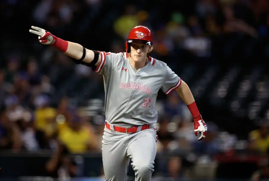 Baseball: World Baseball Classic Canada vs Colombia,owen caissie,chicago cubs