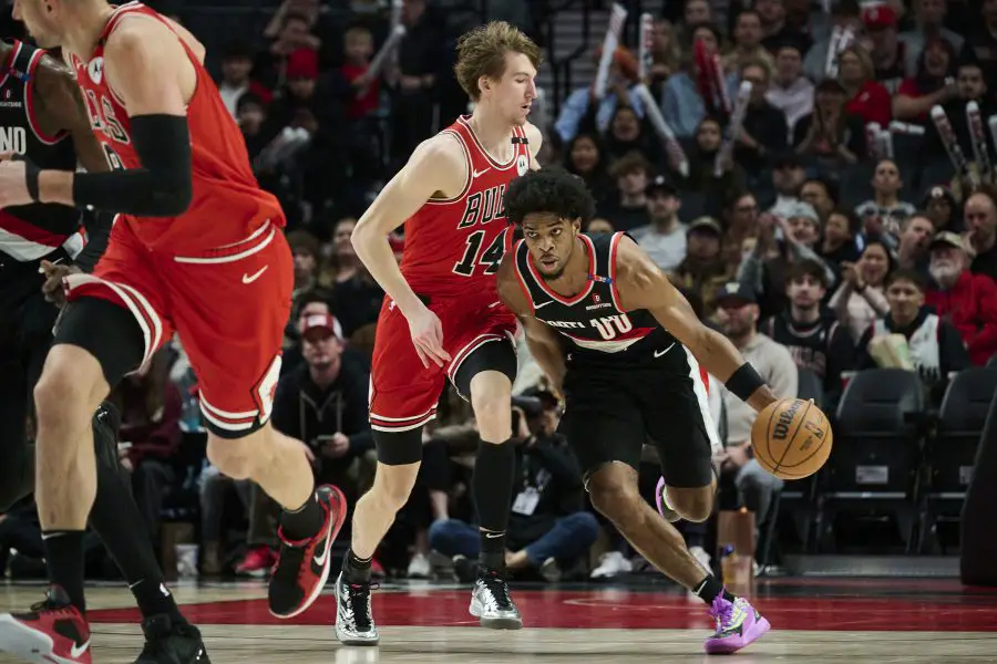 NBA: Chicago Bulls at Portland Trail Blazers Matas Buzelis