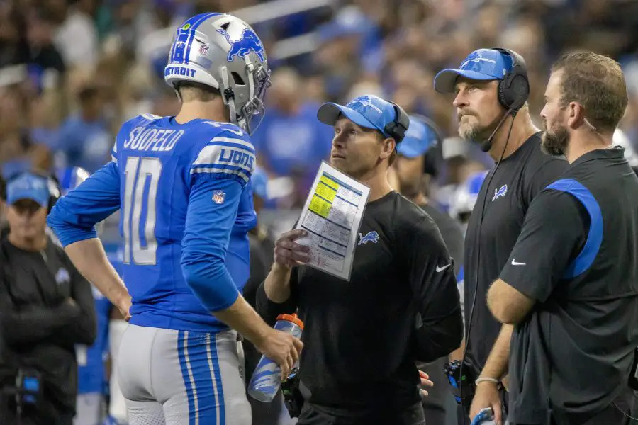 Current Chicago Bears head coach Ben Johnson when he was with the Detroit Lions 