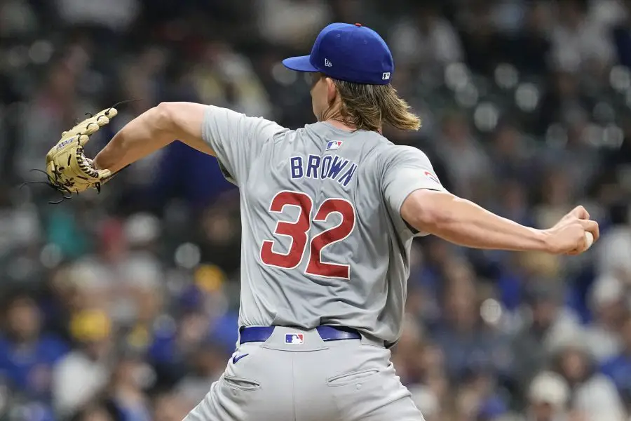 Chicago Cubs pitcher Ben Brown (32) throws a pitch during the seventh inning against the Milwaukee Brewers at American Family Field. 