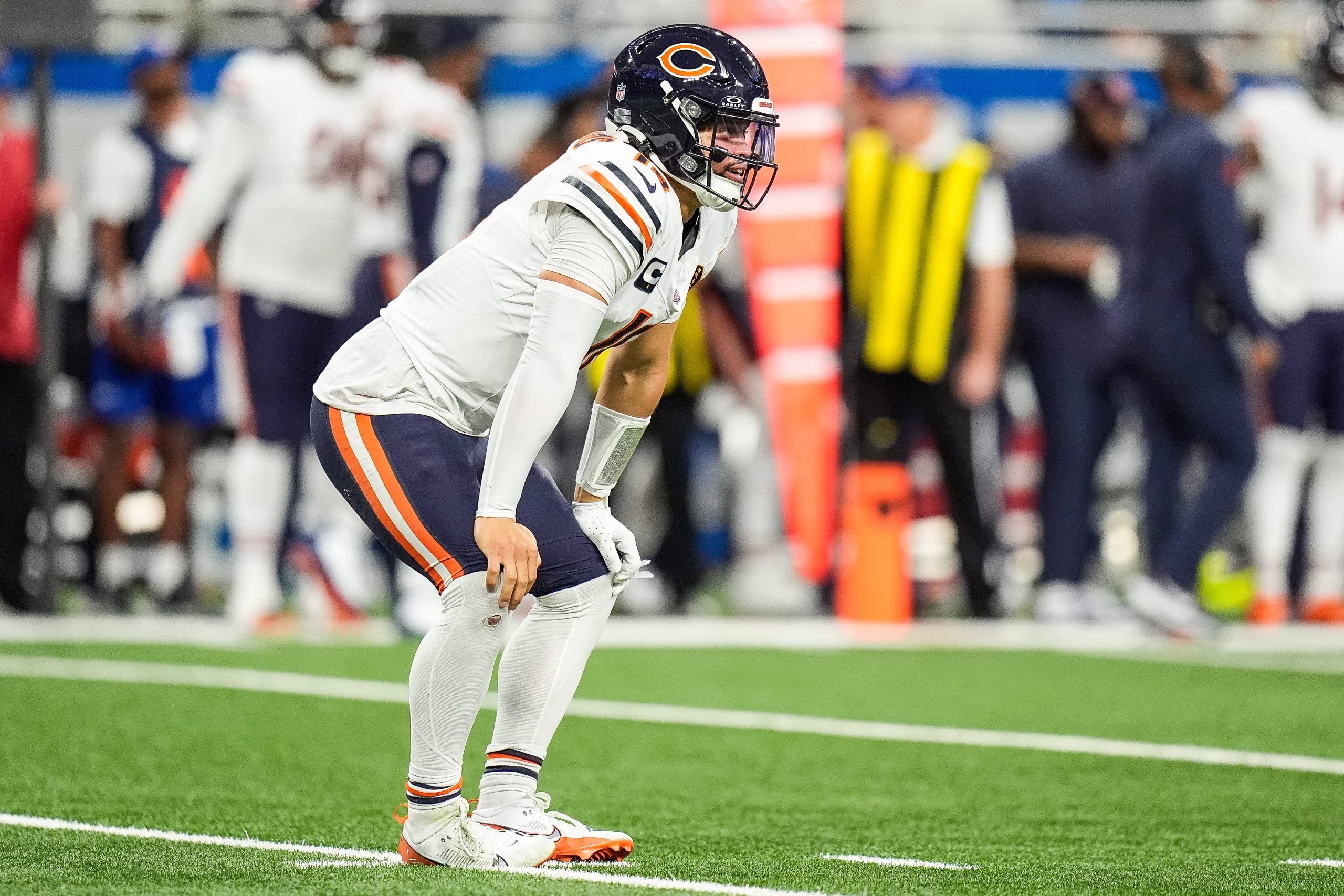 Caleb Williams gets his flowers from newest Chicago Bears additions