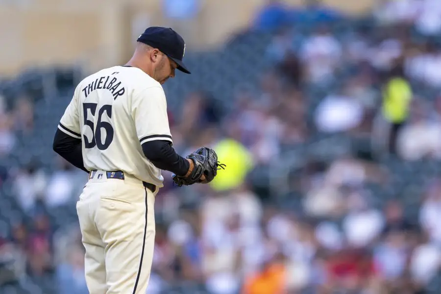 MLB: Colorado Rockies at Minnesota Twins Caleb Thielbar, Chicago Cubs