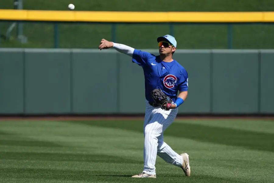 MLB: Spring Training Cleveland Guardians at Chicago Cubs Seiya Suzuki