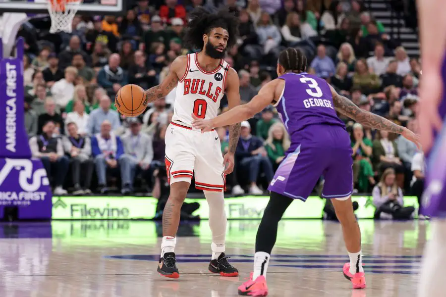 NBA: Chicago Bulls at Utah Jazz, Coby White