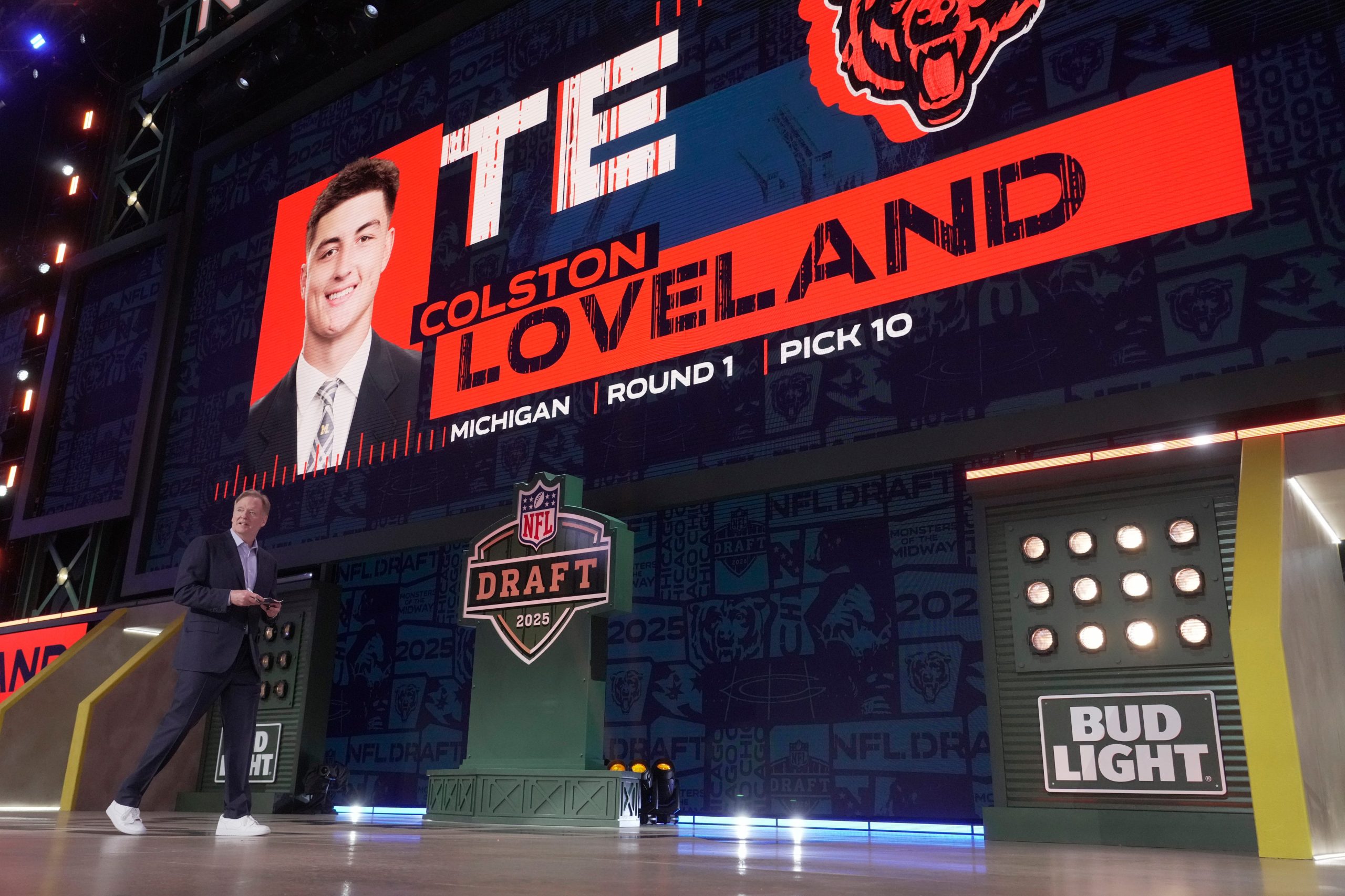 Colston Loveland was angling for the Chicago Bears the whole time